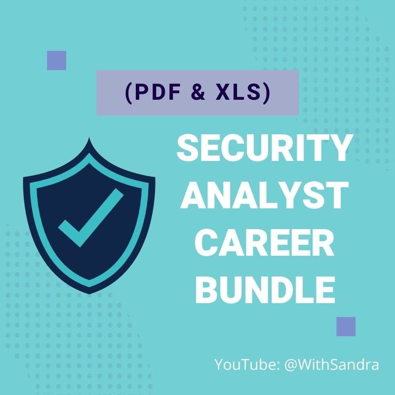 Security Analyst Career Bundle YouTube WithSandra